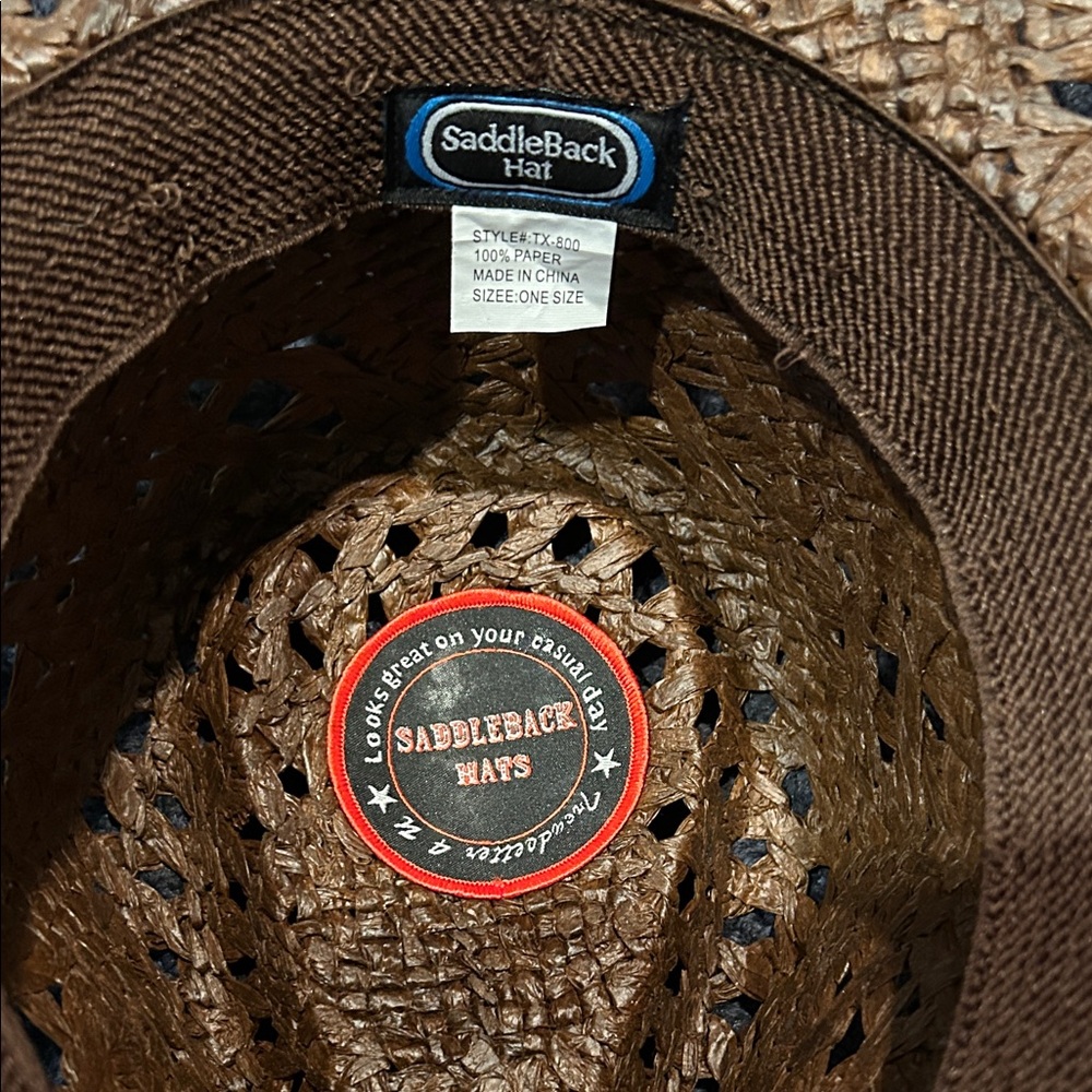Brown Woven Cowboy Hat - Picture 5 of 5